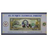 El Yunique National Park Colorized $2 Dollars; UNC