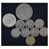 U.S. Type Coins, Buffalo Nickels, Ike Dolllar, Lin
