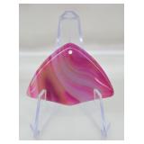 Striped Agate Quadrangle Pendant Bead