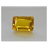16.20ct Golden Yellow Brazilian Citrine Octagon