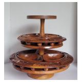 Tropical Wood Appetizer Serving Tier