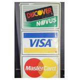 Metal Credit Card Sign