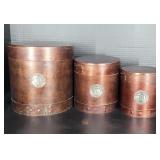 3pc Nesting Copper Canisters