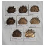 Coin Club Medals - Set of 8