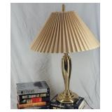 8 Hardback Books & Brass Lamp