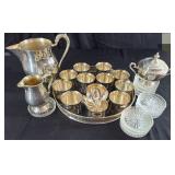 25pc. Silver Plated Drink Serving Collection-Plus