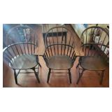 3pc. Lawrence Crouse Sack Back Arm Chairs