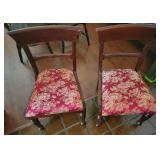 English Mahogany Side Chairs - Set of 2