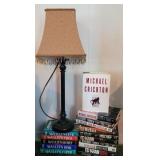 16 Hardback Books & Lamp
