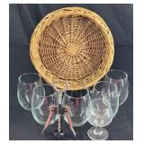 6pc Wine Glass Serving Set