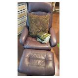 Ekornes Leather Chiar & Ottoman