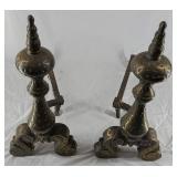 Brass Fireplace Adirons