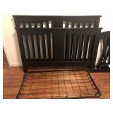 Black Factory Painted Convertible Crib