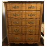 Five Drawer Fruitwood Dresser