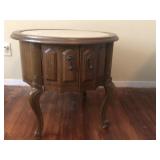 MC Cabriole leg w/ Marble Top Side Table