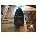Row Boat Glass Top Table
