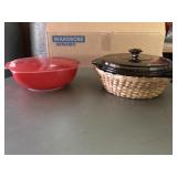 MC Red Pyrex Casserole +