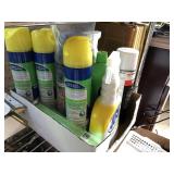 Large box of Mostly Full Cleaning Supplies