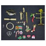 18 pcc. Costume Jewelry & Earring Stand