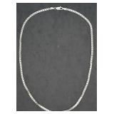Heavy Sterling Silver Box Chain Necklace