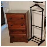 Mahogany 4 Drawer Lingerie Chest & Valet
