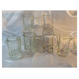 2 Sets of 3 Heavy Glass Beer Mugs