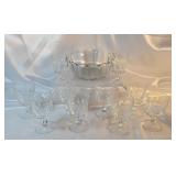 Serving Bowl & 10 Stemware Dessert Cups