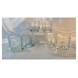 6 Heavy Glass Square Whiskey Glasses