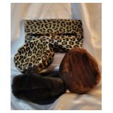 Faux Cheetah Fur Clutch by Designer Raney & Hats