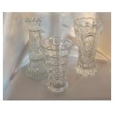 2 Crystal Bud Vases