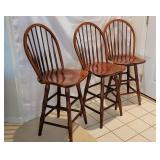 Windsor Back Swivel Bar Chairs