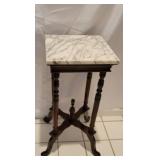 Mahogany Display Table with Marble Top