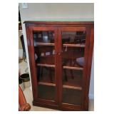 Mahogany Double Glass Door Bookcase