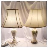 Hand Painted Lamp & Marble Lamp