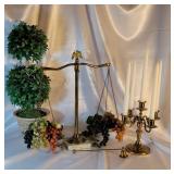 Brass Candelabra & Scales