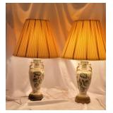 Vintage 2 Hand Painted Lamps