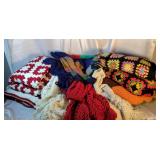 Hand Knitted & Crotched Lap Blankets & More