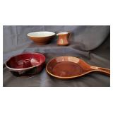 4pc Pottery Stoneware Kitchen Ware
