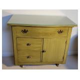 Antiqued Green Wash Stand & Albums