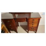 Mahogany Dressing Vanity and Bench
