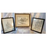 3 Pen & Ink Prints