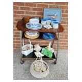 Upcycled TV Stand with Large Wooden Tray Removable