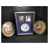 2 Rounded Framed Prints w/ Shadow Box