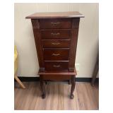 Mahogany Stand-up Jewelry Cabinet