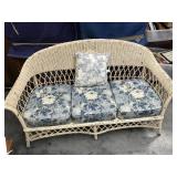 Vintage Wicker Couch w/ Cushions