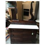 Victorian Flame Mahogany Wishbone Dresser