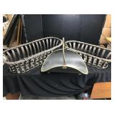 Firewood Carrier & 2 Metal Planters