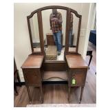 Vintage Walnut Batwing Dresser