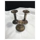 3 Weighted Sterling Silver Candle Holder