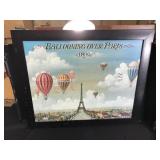 Ballooning Over Paris Print of 1890